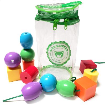 Jumbo Lacing Beads for Kids - Montessori Toddler Games and Educational Toys - Rainbow Matching Game and Stringing Bead Set with Toy Storage and Learning Activities eBook