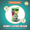Jumbo Lacing Beads for Kids - Montessori Toddler Games and Educational Toys - Rainbow Matching Game and Stringing Bead Set with Toy Storage and Learning Activities eBook view 2
