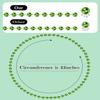 15 Pcs Green Mardi Gras Beads 33" 7mm Green Beaded Necklace Pearl Necklace Bulk Party Favor for Flapper Tea Party Centerpieces Decorations St. Partick's Day Parade Neckace view 2
