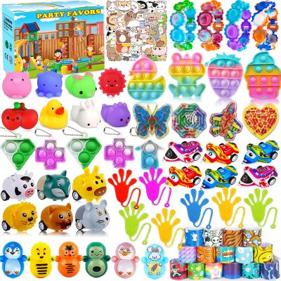 126 Pcs Party Favors for Kids 4-8-12,Valentines Fidget Toys for Boys,Treasure Box Toys for Classroom Prizes,Pinata Filler,Goodie Bag Stuffers,Treasure Chest Carnival Prizes,Easter Basket Stuffers