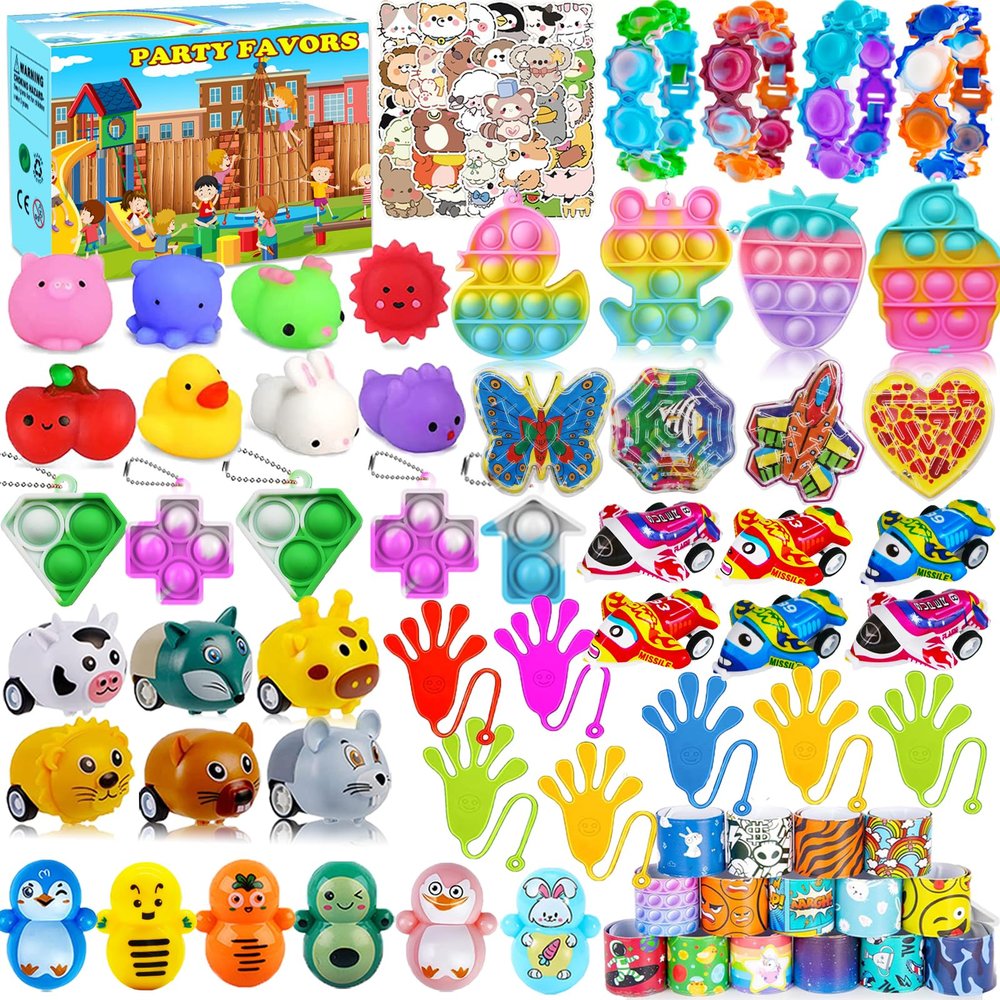 126 Pcs Party Favors for Kids 4-8-12,Valentines Fidget Toys for Boys,Treasure Box Toys for Classroom Prizes,Pinata Filler,Goodie Bag Stuffers,Treasure Chest Carnival Prizes,Easter Basket Stuffers
