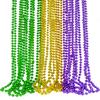 ABONDEVER Mardi Gras Beads Necklace 15PCS Green Purple Gold Mardi Gras Accessories Beaded Necklaces Bulk for Mardi Gras Decorations Parade Throws Party Favor view 1