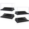 Pokiiulk Display Cases for Minifigures, 4 Mini-Figure Display Boxes Fits for Block Figures, Minifigures Cases with 3 Removable Stands Fits for Minifigs, Characters Models, L, Black view 1