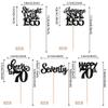 30 Pack 70th Birthday Cupcake Toppers Glitter Straight Outta 1955 Happy 70th Seventy Awesome Since 1955 Cupcake Picks 70 Fabulous Cake Decorations for Birthday Wedding Anniversary Party Gold view 2