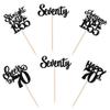 30 Pack 70th Birthday Cupcake Toppers Glitter Straight Outta 1955 Happy 70th Seventy Awesome Since 1955 Cupcake Picks 70 Fabulous Cake Decorations for Birthday Wedding Anniversary Party Gold view 3