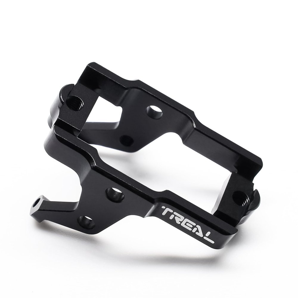TREAL Aluminum 7075 Servo Mount Compatible with 1/18 TRX-4M Upgrades (Black)