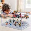 2 Pack Display Case for Minifigure Action Figures Blocks, Acrylic Minifigure Display Case Box Storage with 3 Movable Steps Gift for Kids Adults (Grey) view 2