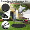 ZBZBML Tree Swing with PP Mat - Durable, Safe, and Easy to Install,Black Outdoor Saucer Swing,Flying Saucer Web Circle Swing for Yard Garden Playground Park (40 inches Diameter) view 2