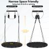 ZBZBML Tree Swing with PP Mat - Durable, Safe, and Easy to Install,Black Outdoor Saucer Swing,Flying Saucer Web Circle Swing for Yard Garden Playground Park (40 inches Diameter) view 4