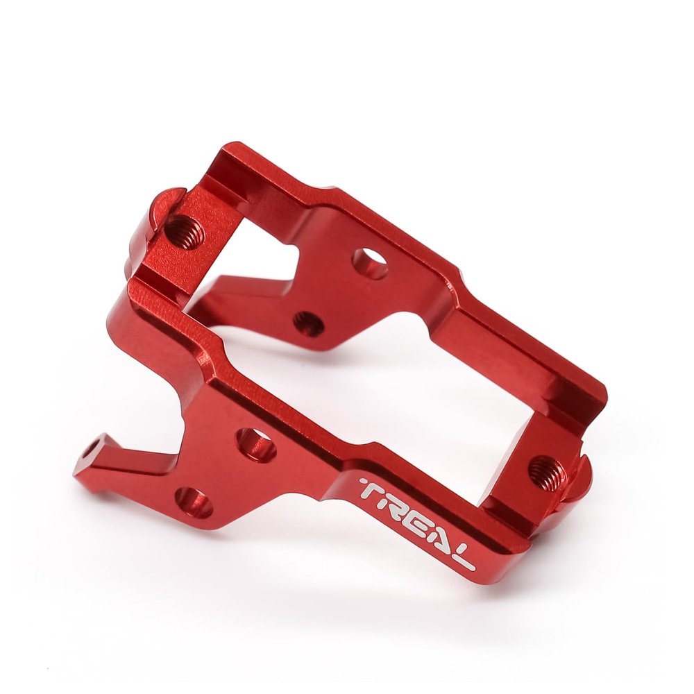 TREAL Aluminum 7075 Servo Mount Compatible with 1/18 TRX-4M Upgrades (Red)
