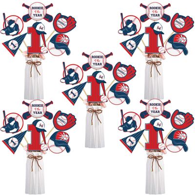 Baseball Centerpiece for Tables Baseball First Birthday Centerpiece Sticks Baseball Table Centerpieces Baseball Party Decorations Rookie of The Year 1st Bday Decor