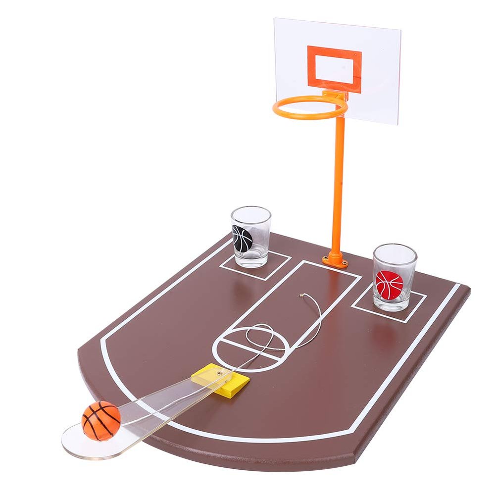Yuecoom Basketball Game Shot Glass Set, Party Drinking Games, Table Mini Innovative Board Game for Bar Party Entertainment