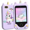 Kids Phone Toys for 3 4 5 6 7 8 Year Old Girls, Touchscreen Toddler Phone with Camera, MP3 Music Player, Games, Habit Tracker Educational Toys Birthday Gifts for Girls Ages 3-8 with SD Card view 1