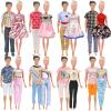 18 Pcs Clothes and Accessories 5 Boy Outfits for 12 inch Boy Doll and 5 Girls Outfits for 11.5 inch Girl Dolls for Girl Kids in Random view 1