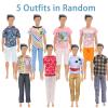 18 Pcs Clothes and Accessories 5 Boy Outfits for 12 inch Boy Doll and 5 Girls Outfits for 11.5 inch Girl Dolls for Girl Kids in Random view 2