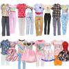18 Pcs Clothes and Accessories 5 Boy Outfits for 12 inch Boy Doll and 5 Girls Outfits for 11.5 inch Girl Dolls for Girl Kids in Random view 4