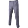 Men's Stylish Slim Stretch Pant Solid Color Skinny Fit Comfort Suit Pant Lightweight Comfort Business Trousers (Light Grey,3X-Large) view 1
