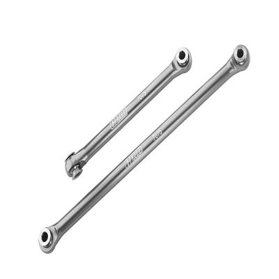 Axial 1/18 UTB18 Capra 4WD Unlimited Trail Buggy AXI01002 Upgrade Parts Aluminum 7075-T6 Front Steering Link Rods - Silver