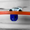 4 Pack Single Lane Wall Mount | Compatible with Hotwheels and Other 1/64 Scale Cars and Trucks (Blue) view 2