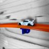 4 Pack Single Lane Wall Mount | Compatible with Hotwheels and Other 1/64 Scale Cars and Trucks (Blue) view 4