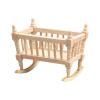 shamjina Doll Wooden Crib 1 12 Scale Doll Home Model Miniature Dollhouse Cradles Doll House Furniture Bassinet for Miniature Garden DIY Scene Craft view 2