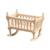 shamjina Doll Wooden Crib 1 12 Scale Doll Home Model Miniature Dollhouse Cradles Doll House Furniture Bassinet for Miniature Garden DIY Scene Craft view 3