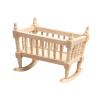 shamjina Doll Wooden Crib 1 12 Scale Doll Home Model Miniature Dollhouse Cradles Doll House Furniture Bassinet for Miniature Garden DIY Scene Craft view 4