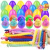Cherislpy 24 Pack Prefilled Easter Eggs with Bunny Stretchy Strings Sensory Fidget Toys Inside Great for Kids Aduts Toddlers Easter Basket Stuffers Party Favors Egg Fillers Gifts view 1