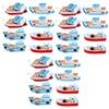 Operitacx 24pcs Mediterranean Style Resin Fishing Boat Models Miniature Boat Ornaments for Cabinet Decoration Rustic Home Decor Creative Landscape Accessories view 1