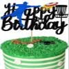 Disc Golf Cake Topper Decorations for Childer's Adults Glitter Happy Birthday Decoration Sports Theme Party Supplies view 1