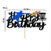 Disc Golf Cake Topper Decorations for Childer's Adults Glitter Happy Birthday Decoration Sports Theme Party Supplies view 2
