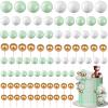 108 Pcs Balls Cake Topper DIY Cupcake Insert Foam Balloons for Cake Baking Wedding Anniversary Birthday Decoration(White, Green, Gold,Multi Sizes) view 1