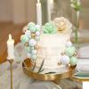 108 Pcs Balls Cake Topper DIY Cupcake Insert Foam Balloons for Cake Baking Wedding Anniversary Birthday Decoration(White, Green, Gold,Multi Sizes) view 2
