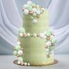 108 Pcs Balls Cake Topper DIY Cupcake Insert Foam Balloons for Cake Baking Wedding Anniversary Birthday Decoration(White, Green, Gold,Multi Sizes) view 4