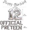 12th Birthday Decorations for Boys Girls, Official PreTeen 12th Birthday Balloon Happy 12th Birthday Banner Number 12 Foil Balloons for 12 Years Old Birthday Anniversary Supplies Boys Girls (12th) view 4