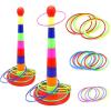 2 Color Columns + 48 Circles, Colorful Happy Circle Game,Children's Play Park, Christmas Party Birthday Party Gift. Suitable for Indoor Holiday Games Family Christmas Party Games view 1