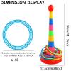 2 Color Columns + 48 Circles, Colorful Happy Circle Game,Children's Play Park, Christmas Party Birthday Party Gift. Suitable for Indoor Holiday Games Family Christmas Party Games view 2