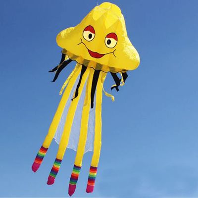 3D Solid Soft Inflatable Jellyfish Kite for Adults Outdoor Fun Frameless Parafoil Beach Show Kites