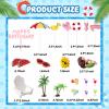 Junkin 21 Pcs Beach Cake Decorations Summer Pool Cake Topper Summer Birthday Decorations Coconut Tree Chair Umbrella Watermelon Sun for Pool Beach Party Birthday Supplies(Girl) view 3