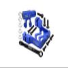 Aluminum 6061-T6 Servo Mount + Tie Rod + 25T Servo Horn Set for 1:5 Traxxas X Maxx 6S / X Maxx 8S / XRT 8S Monster Truck Upgrades - Blue view 1