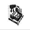 Aluminum 6061-T6 Servo Mount + Tie Rod + 25T Servo Horn Set for 1:5 Traxxas X Maxx 6S / X Maxx 8S / XRT 8S Monster Truck Upgrades - Black view 1