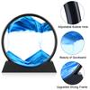 Herecanli Moving Sand Art Picture - 3D Quicksand Painting Decor - Round Glass 3D Deep Sea Sandscape - Relaxing Decoration for Home,Office,Desk,Mantle,Bookshelf,Room- (Blue, 12 in) view 4