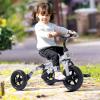 Ancaixin 3 in 1 Toddler Tricycles for 2-5 Years Old Boys Girls with Adjustable Seat Detachable Pedal and Bell, Foldable Baby Balance Bike Riding Toys, Kids Birthday Christmas New Year Gift (Silver) view 3