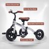 Ancaixin 3 in 1 Toddler Tricycles for 2-5 Years Old Boys Girls with Adjustable Seat Detachable Pedal and Bell, Foldable Baby Balance Bike Riding Toys, Kids Birthday Christmas New Year Gift (Silver) view 4