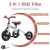 YGJT 3 in 1 Tricycle for Toddlers Age 2-5 Years Old, Folding Kids Balance Bike with Adjustable Seat and Removable Pedal, Toddler Bike Ride-on Toys for Infant, Gifts for Baby Boys Girls Birthday view 3