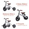 YGJT 3 in 1 Tricycle for Toddlers Age 2-5 Years Old, Folding Kids Balance Bike with Adjustable Seat and Removable Pedal, Toddler Bike Ride-on Toys for Infant, Gifts for Baby Boys Girls Birthday view 4