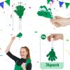 36 Pcs Green White Hand Clapper Noise Makers 7.5 x 3.5 Inch Noise Makers for Sporting Events Clappers Noisemakers for Birthday St. Patrick's Day Party Favors Classroom Prizes view 2