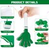 36 Pcs Green White Hand Clapper Noise Makers 7.5 x 3.5 Inch Noise Makers for Sporting Events Clappers Noisemakers for Birthday St. Patrick's Day Party Favors Classroom Prizes view 3