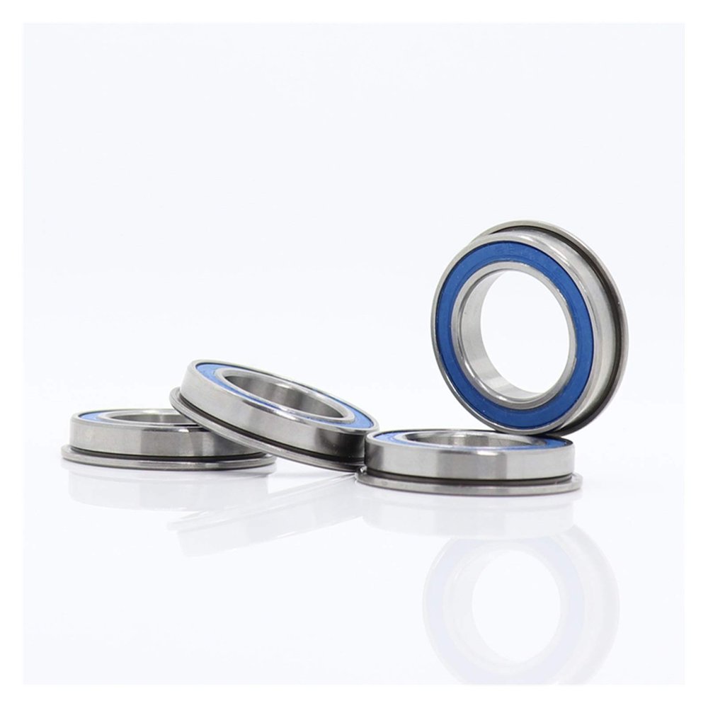 NOVOCE Precision Flanged Ball Bearings F6802 2RS Bearings Blue Sealed 15x24x5mm ABEC-3 F6802RS Shaft Ball Bearing Parts for Hobby RC Car Truck 4Pcs