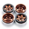 QUPA AM STORE 4Pcs 1.9'' Beadlock Wheel Rims Hubs for 1:10 AXIAL SCX10 CC01 RC Crawler Car (Brown) view 2